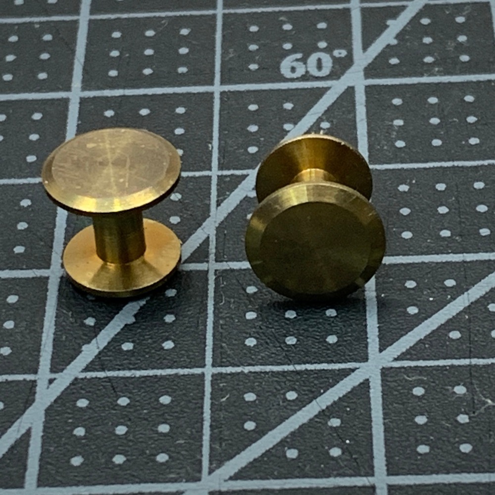 Brass Shirt Studs Formal‎ Evening Wear Tuxedo Studs Set of 2